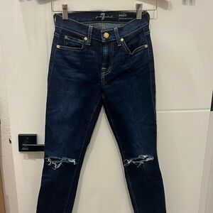 Seven for all mankind ankle jeans, dark wash size 23